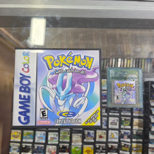 Pokémon Crystal (New Battery) (Saves) (Authentic) Nintendo Gameboy Color with Custom Reproduction CASE