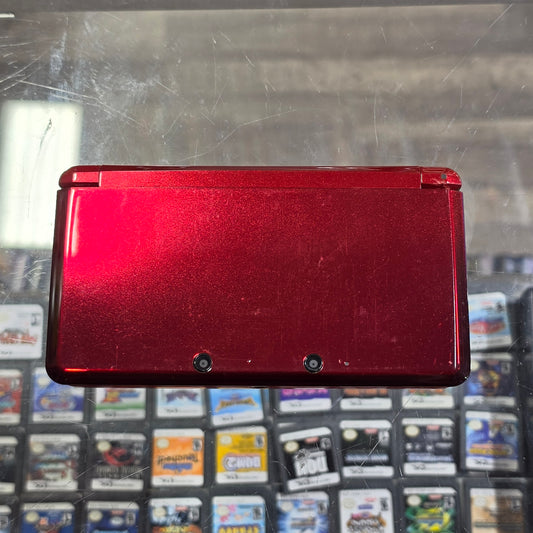 Red Nintendo 3DS Handheld System With Charger (Region Free)(JAPANESE TO US)
