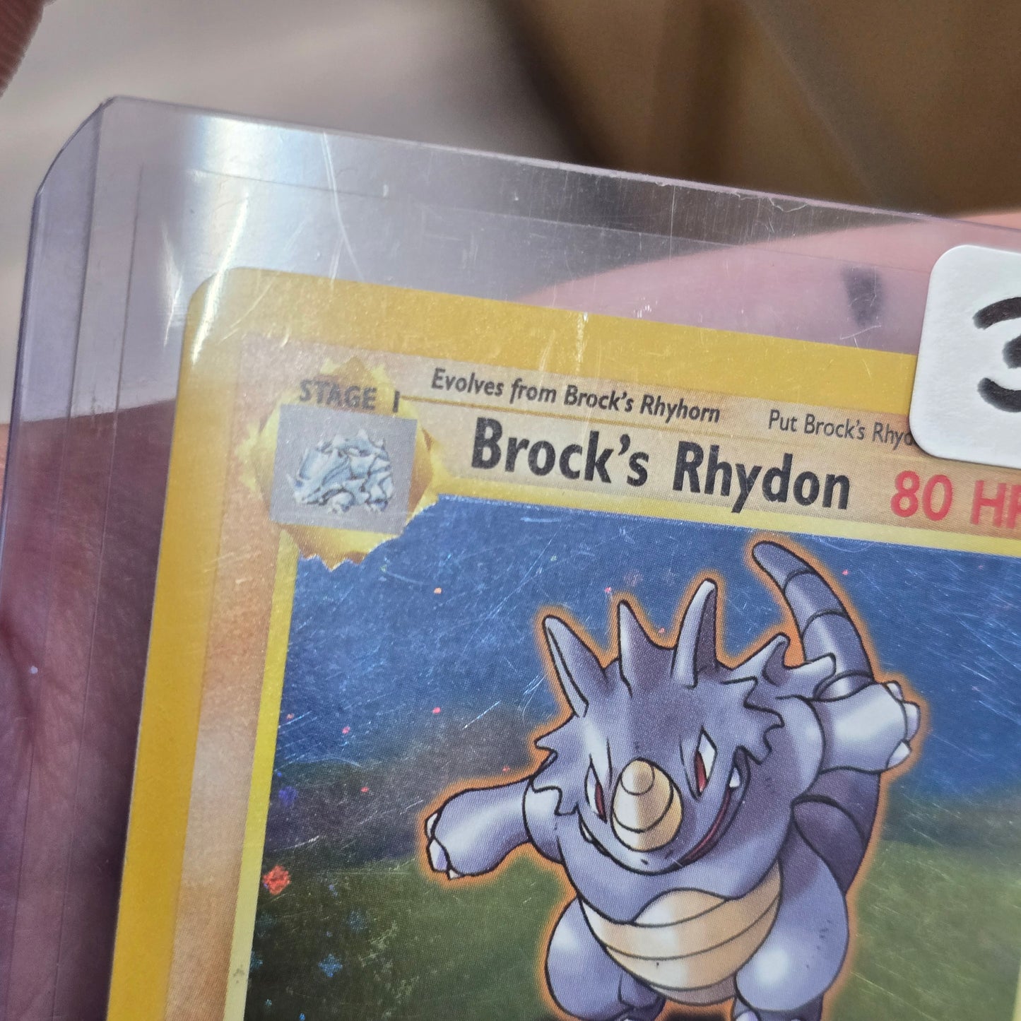 Brock's Rhydon - Gym Heroes (1st) (HP) (Has Crease)
