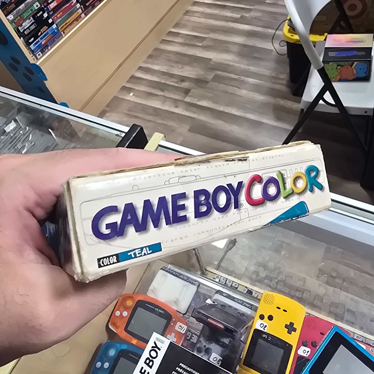 Game Boy Color Teal Handheld System with Original Box