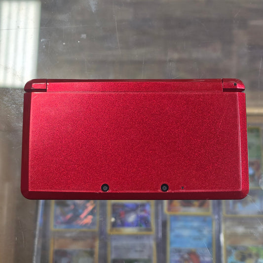 (158) Red Nintendo 3DS Handheld System With Charger