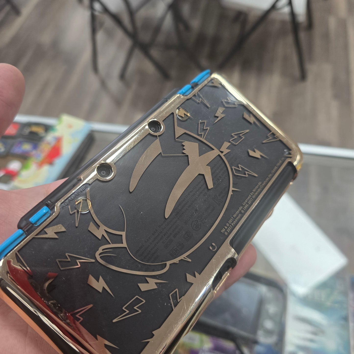 "New" Nintendo 2DS XL Handheld System With Charger and Homebrew Installed with Digital Games (Comes with Pikachu Speical Case Cover)
