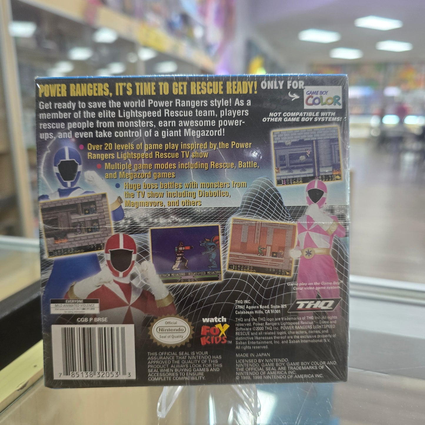Power Rangers Lightspeed Rescue Nintendo Gameboy Color (Sealed)