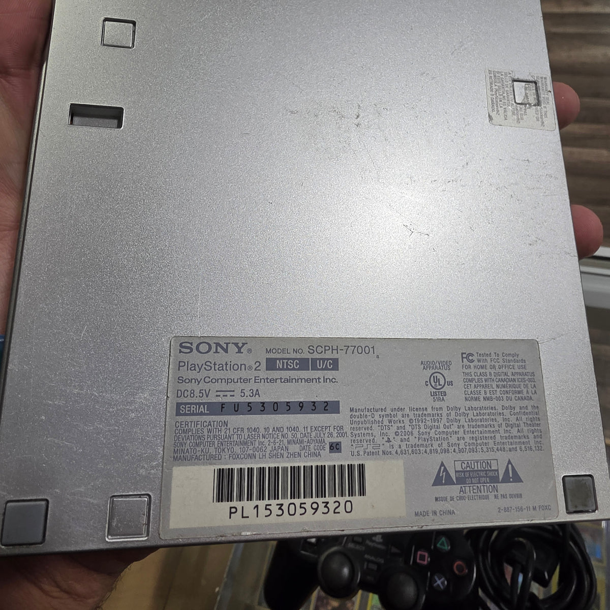 Slim Playstation 2 System [Silver] Comes with all wires, controller, and memory card (320)