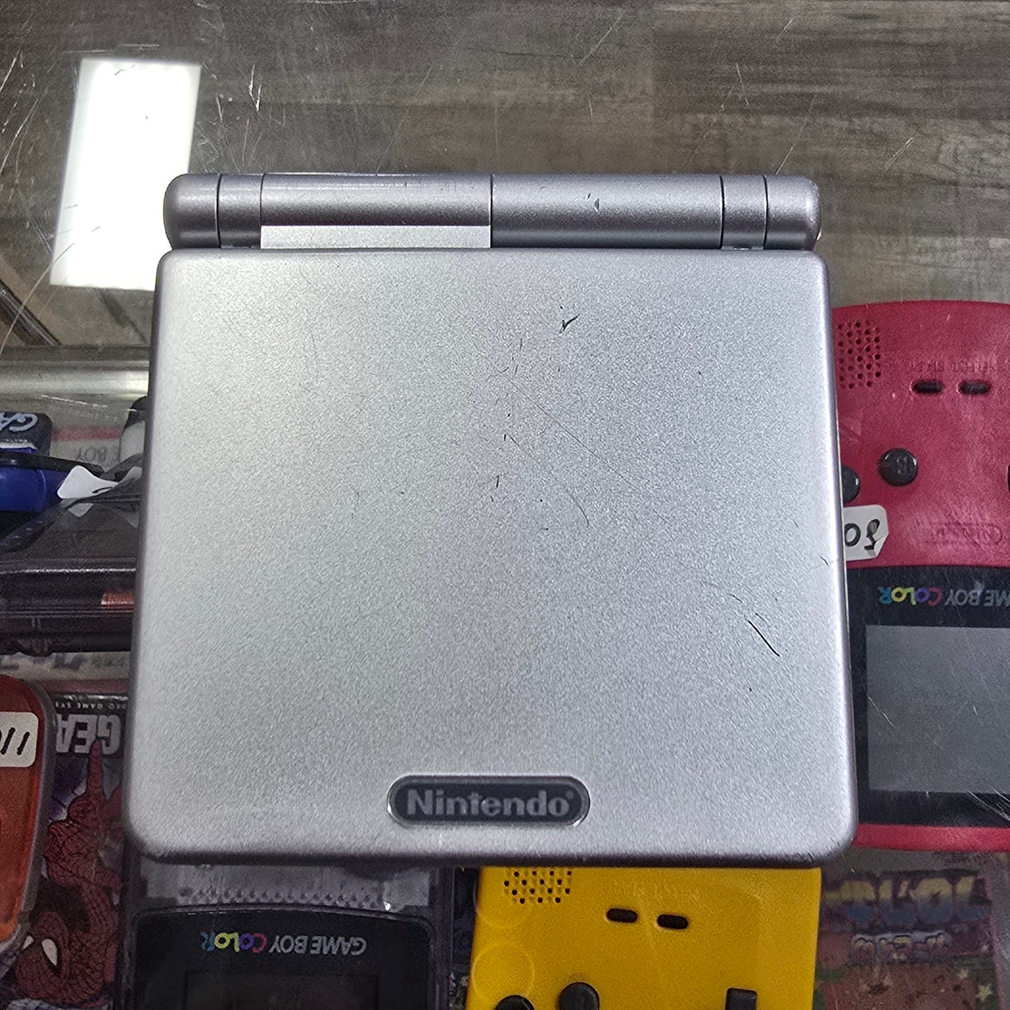 Silver Nintendo Gameboy Advance SP Handheld System with Charger