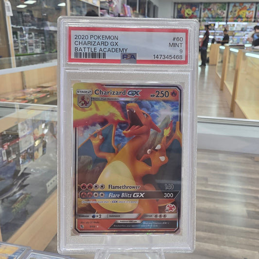 (PSA 9) Charizard GX - 9/68 (#60 Charizard Stamped) - Battle Academy