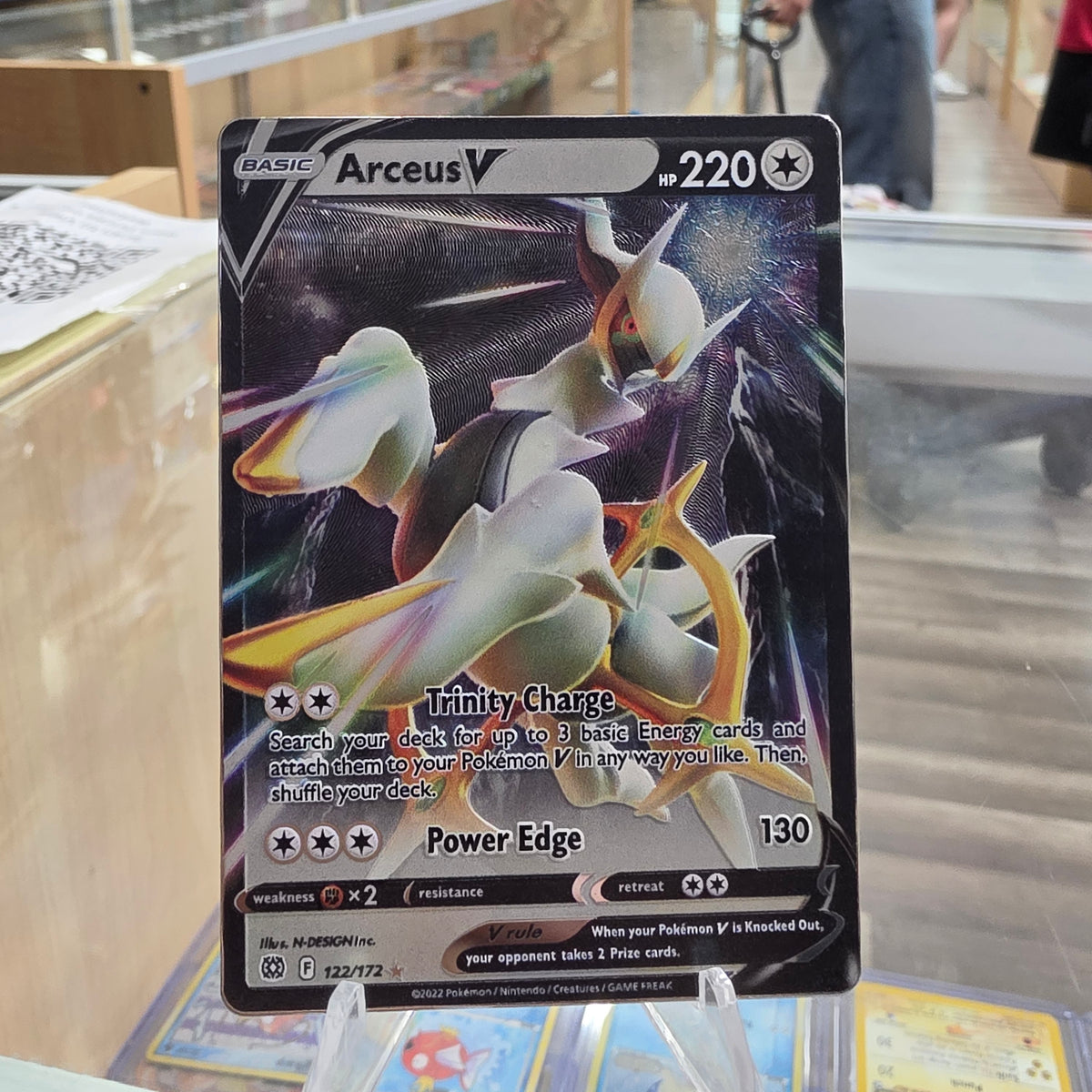 (NM) Arceus V - 122/172 (Metal Card)