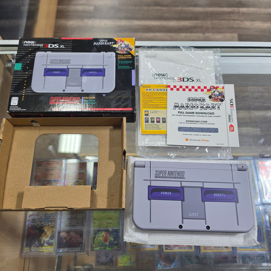 New Nintendo 3DS XL SNES Edition (Open Box) (LIKE NEW SYSTEM) (Code Unscratched) with Box Protector