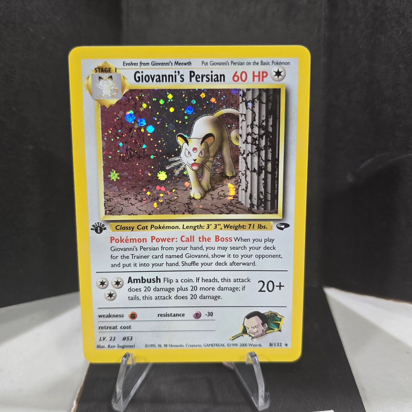 Giovanni's Persian - Gym Challenge 1st Edition NM