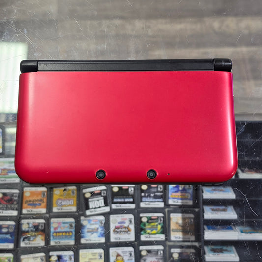 Red Nintendo 3DS XL Handheld System With Charger (Region Free) (CLEAN)(JAPANESE TO US)