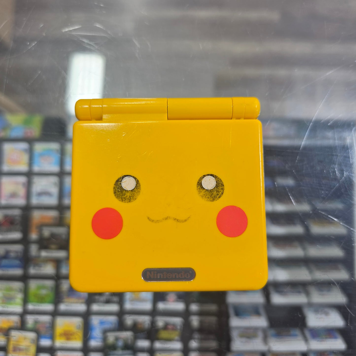 Pikachu Gameboy Advance SP GameBoy Advance AGS 101 Authentic Shell with Charger