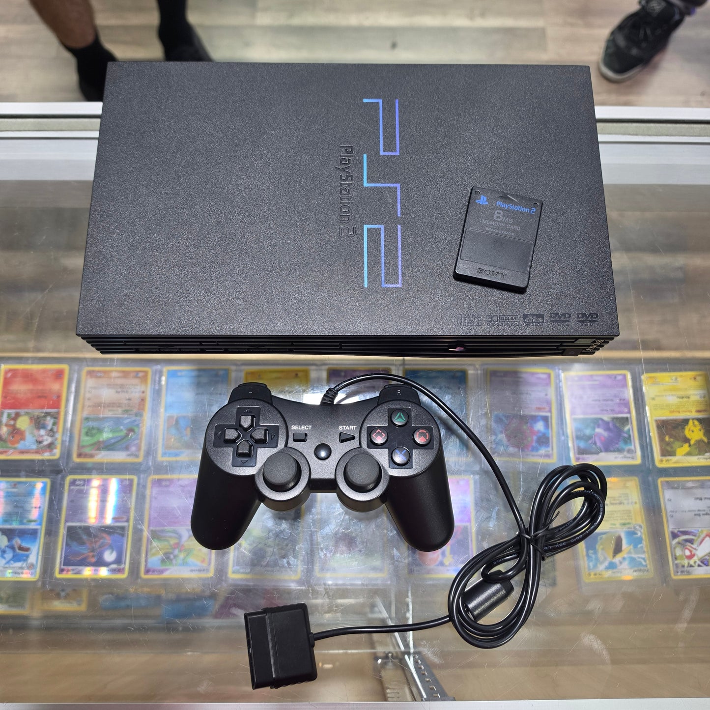 Playstation 2 Original System with One Controller and Wires + Memory Card
