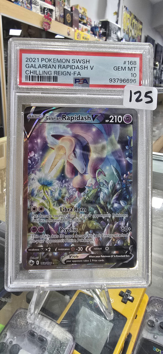 Galarian Rapidash V (Alternate Full Art) - SWSH06: Chilling Reign (PSA 10)