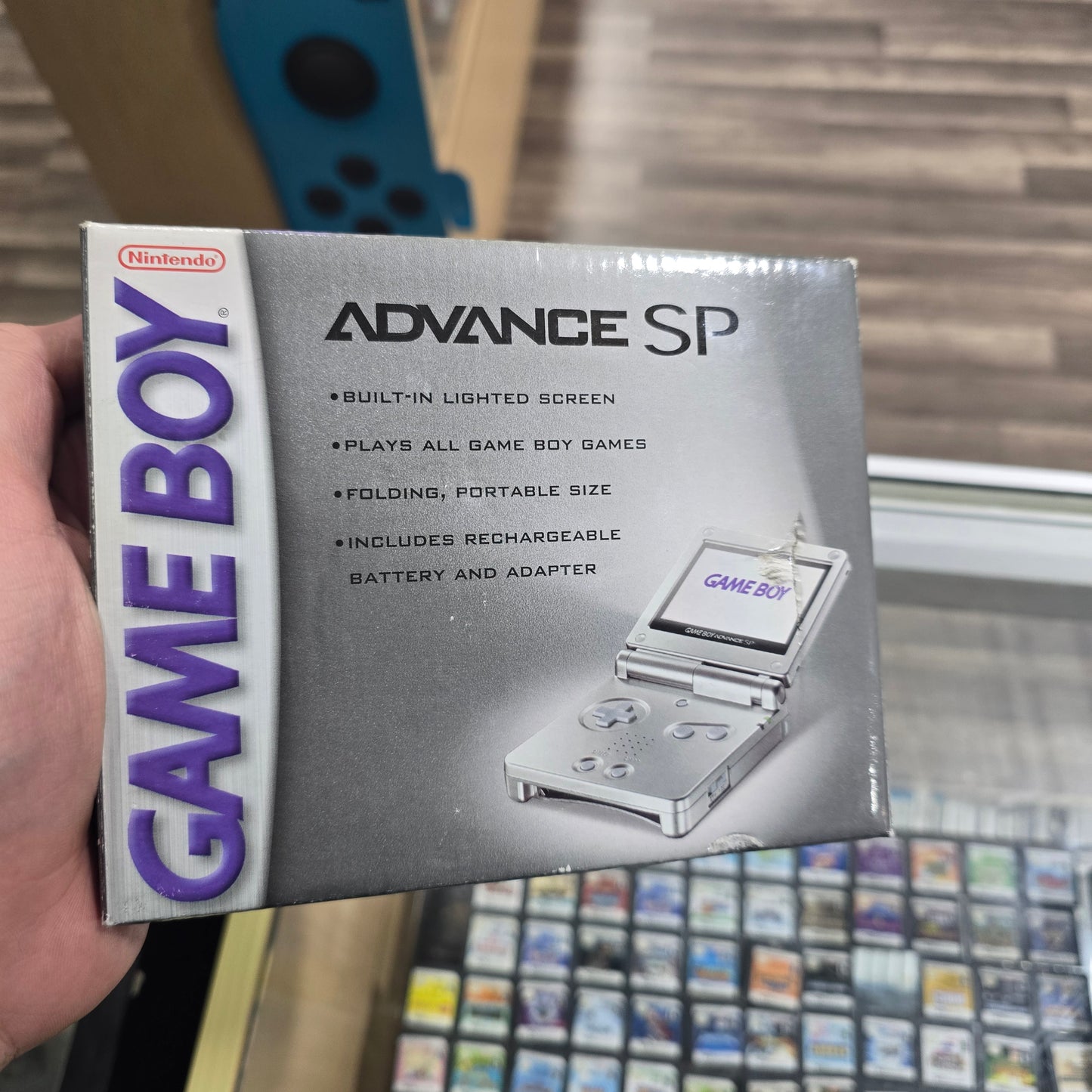 Platinum Gameboy Advance SP Nintendo GameBoy Advance with Box and Inserts + Charger