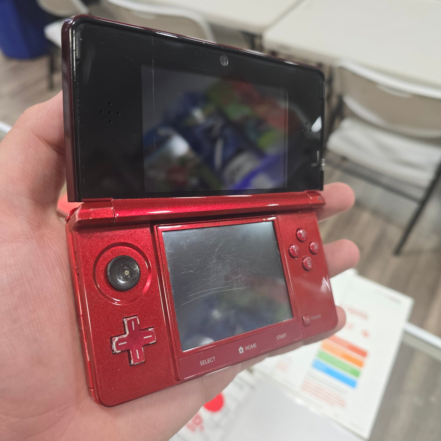 Nintendo 3DS Flame Red CIB with Homebrew
