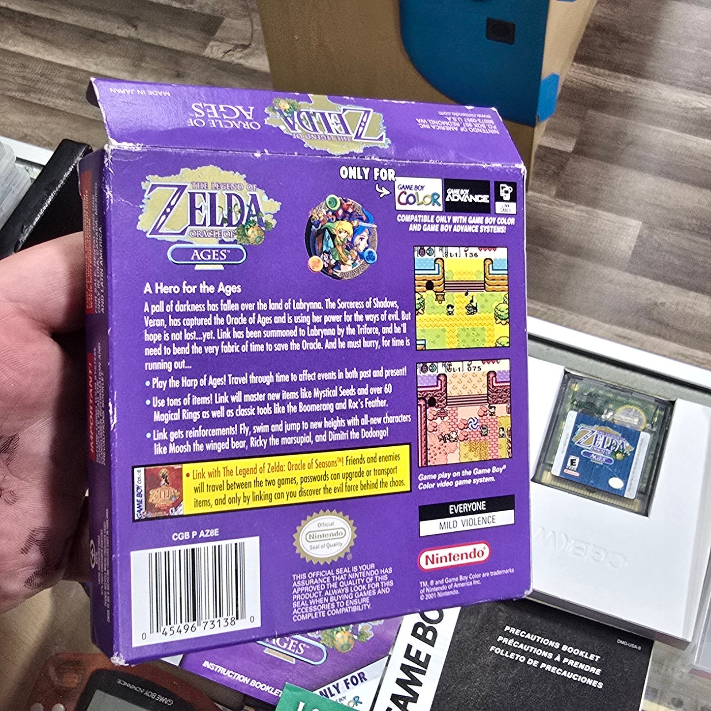 Zelda Oracle of Ages CIB Nintendo Gameboy Color
