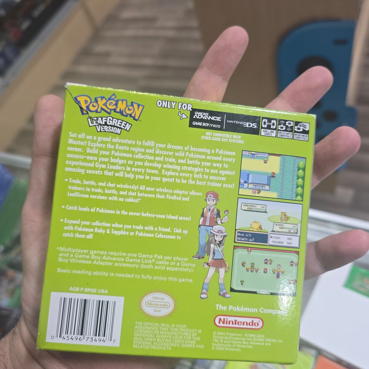 Pokémon LeafGreen (Authentic) CIB Nintendo Gameboy Advance