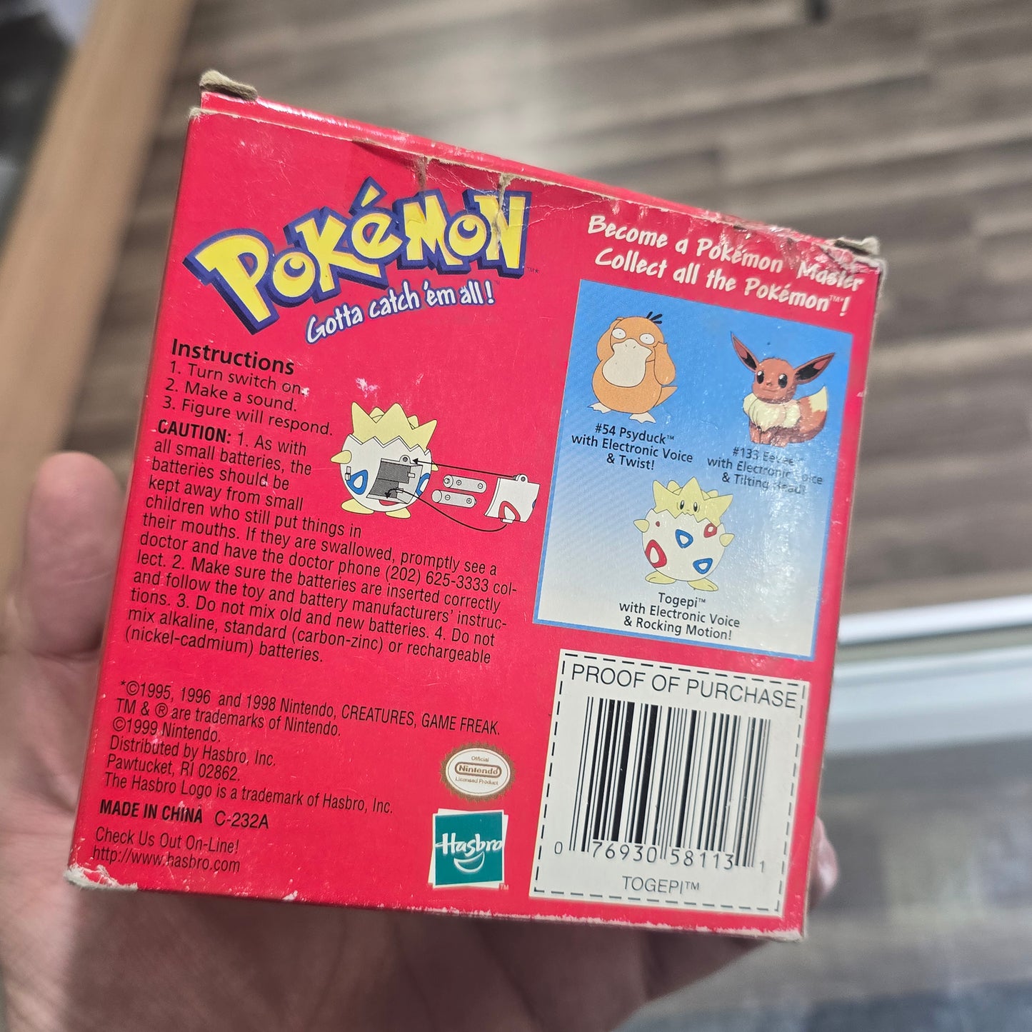 Pokémon Togepi Vintage Electronic Action Hasbro Figure (OPEN BOX) (USED)