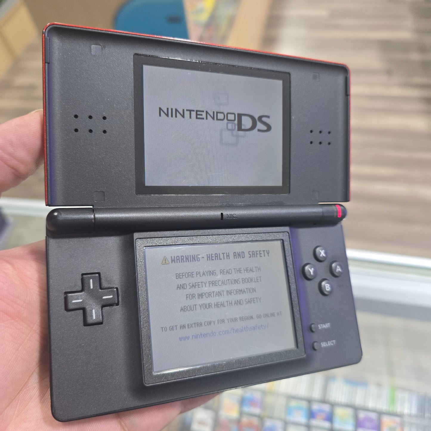 Red Crimson & Black Nintendo DS Lite Handheld System with Charger