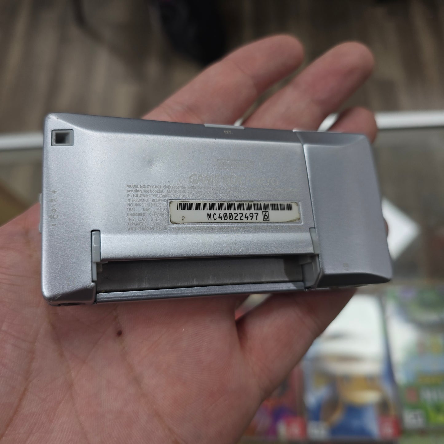 Silver Nintendo Gameboy Micro with Charger (Clean Handheld)