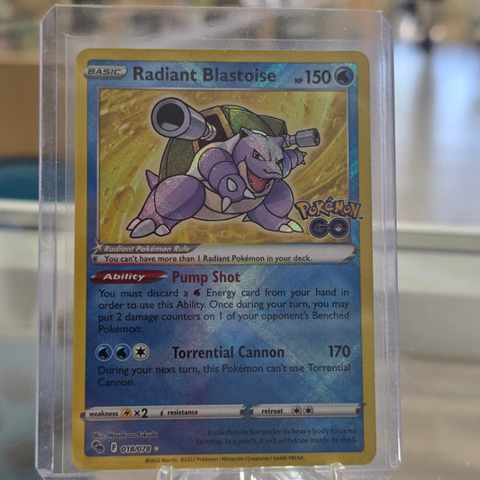 Radiant Blastoise - Pokemon GO (NM)