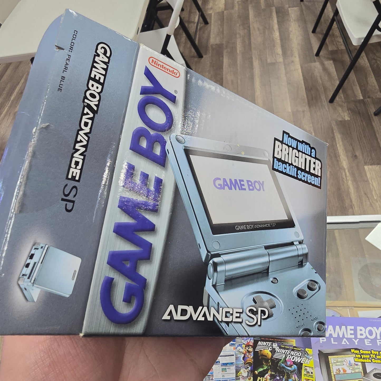 Pearl Blue GameBoy Advance SP [AGS-101] CIB (CLEAN)