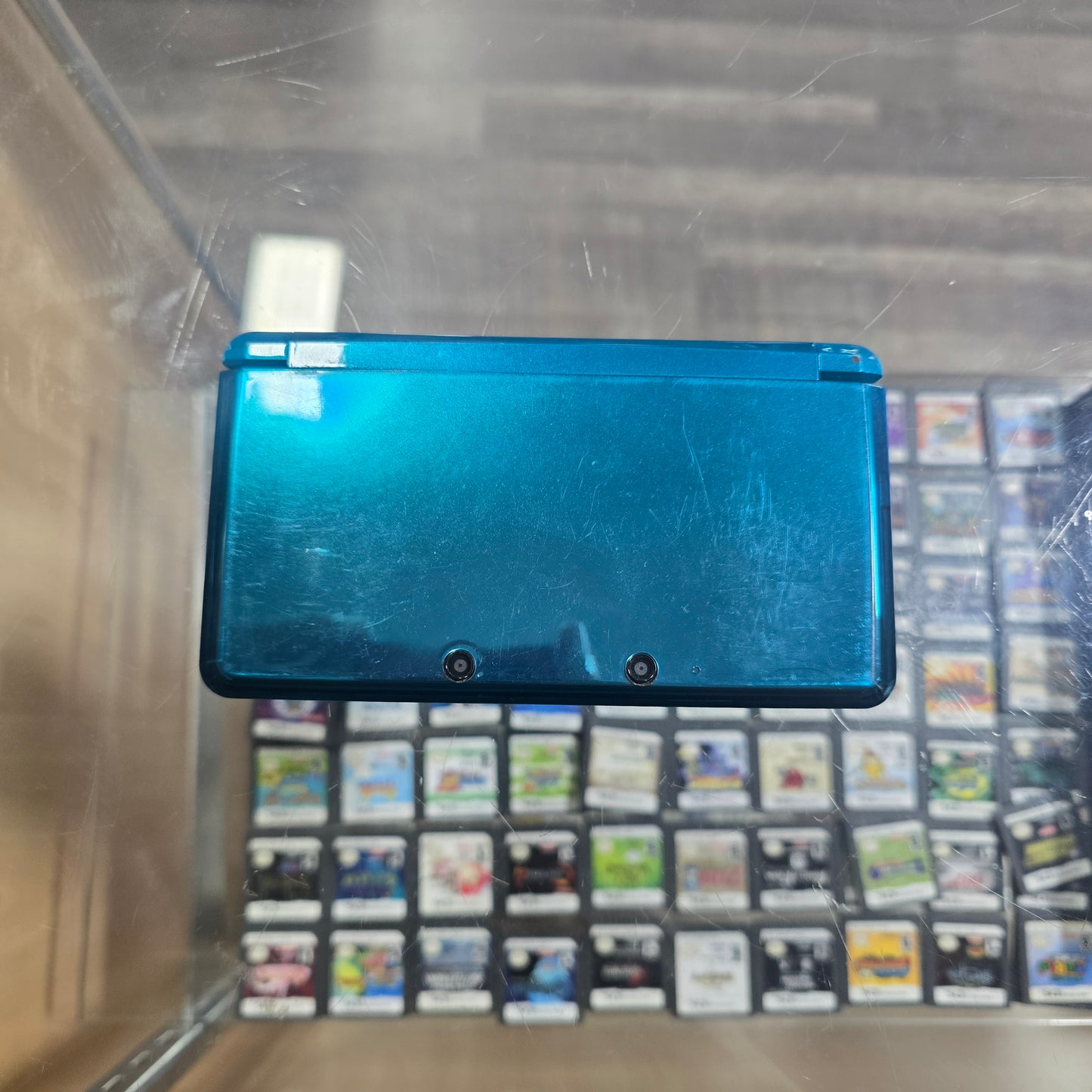 Nintendo 3DS Aqua Blue Handheld System with Charger