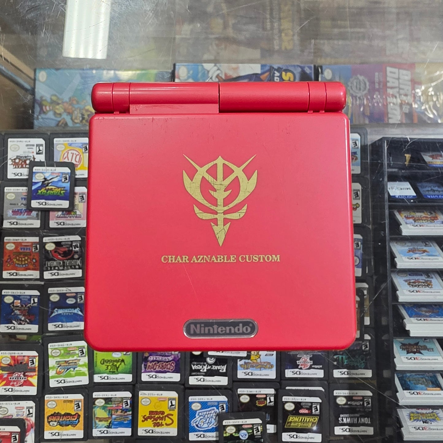 Nintendo Gameboy Advance SP Char Aznable Custom SD Gundam G Generation JP Nintendo GameBoy Advance With Charger