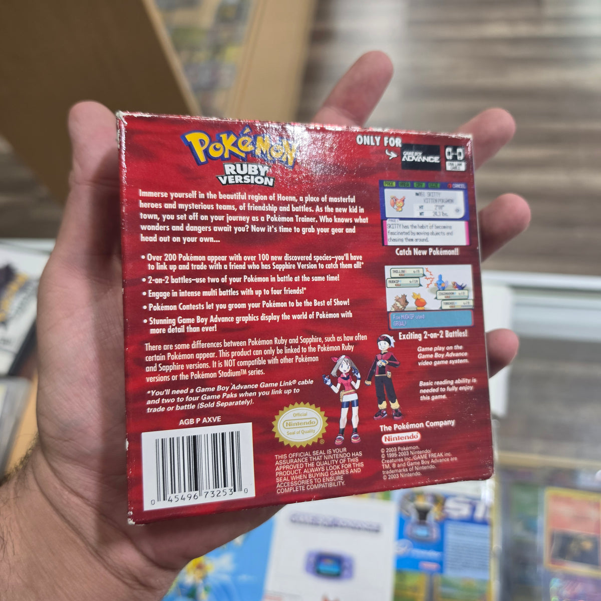 Pokémon Ruby (Authentic) (Dry Battery) Nintendo Gameboy Advance with Box CIB (Clean)