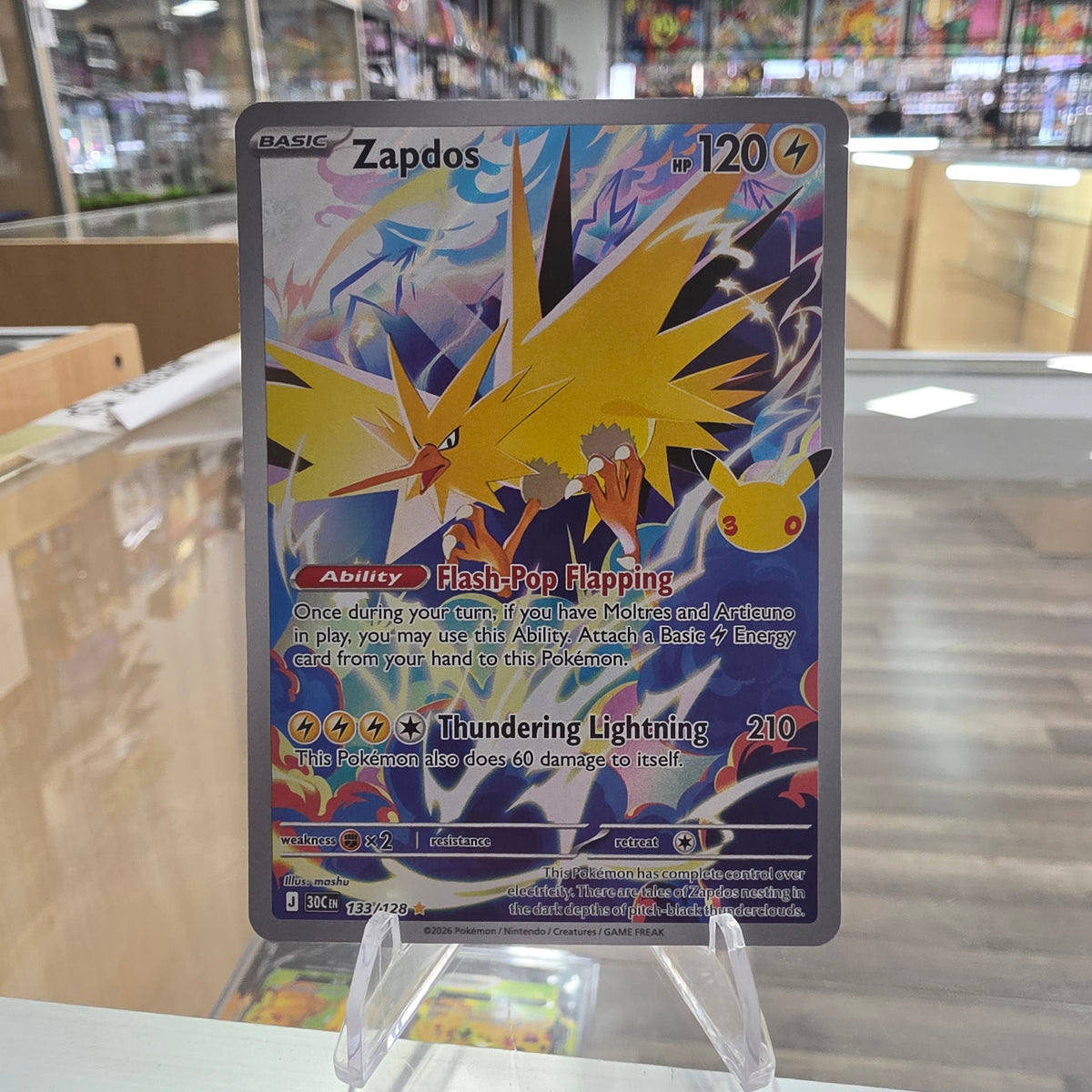 (NM) Zapdos - 133/128 - ME: 30th Celebration