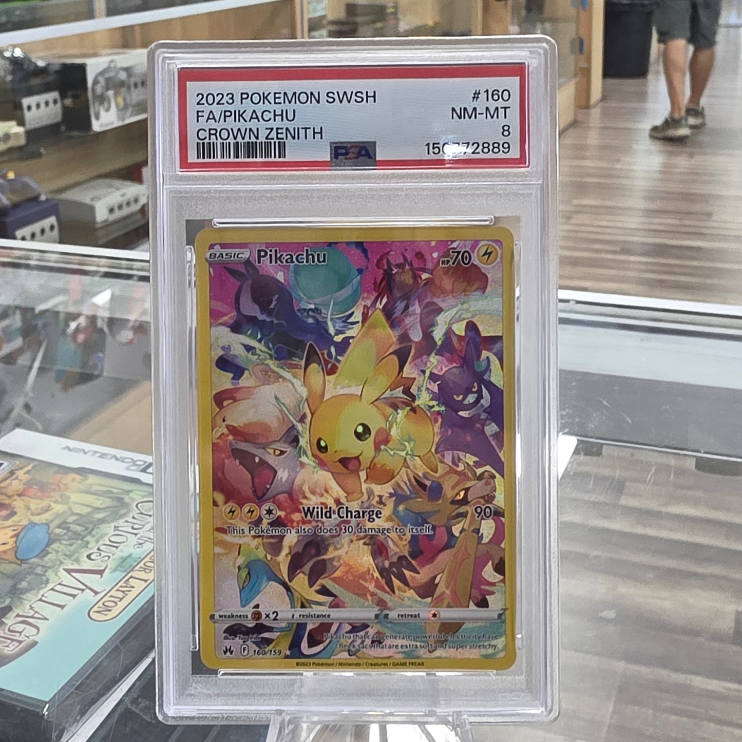 Pikachu (Secret) - SWSH: Crown Zenith (PSA 8)