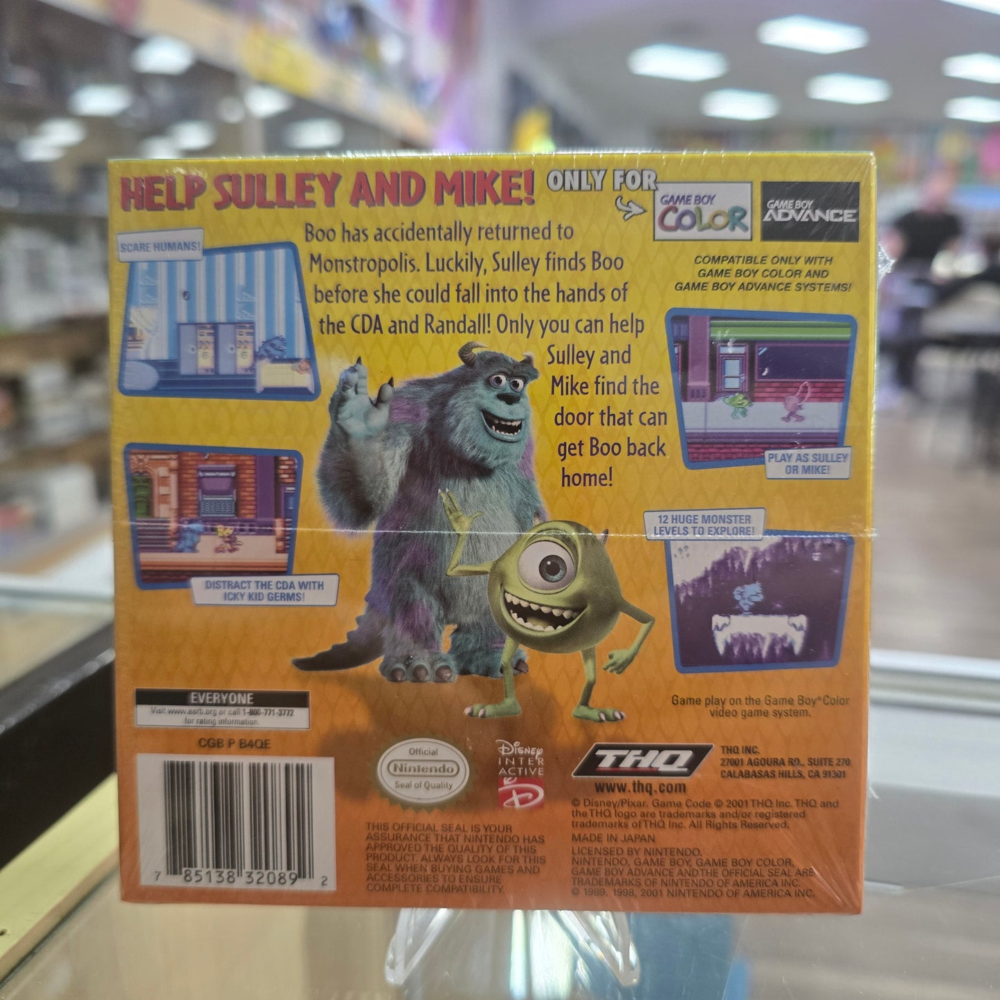 Monsters Inc Nintendo Gameboy Color (Sealed)
