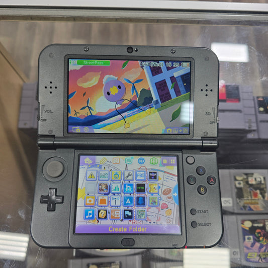 New Nintendo 3DS LL BLACK JP Nintendo 3DS [Pre Installed Games] [Charger Included]