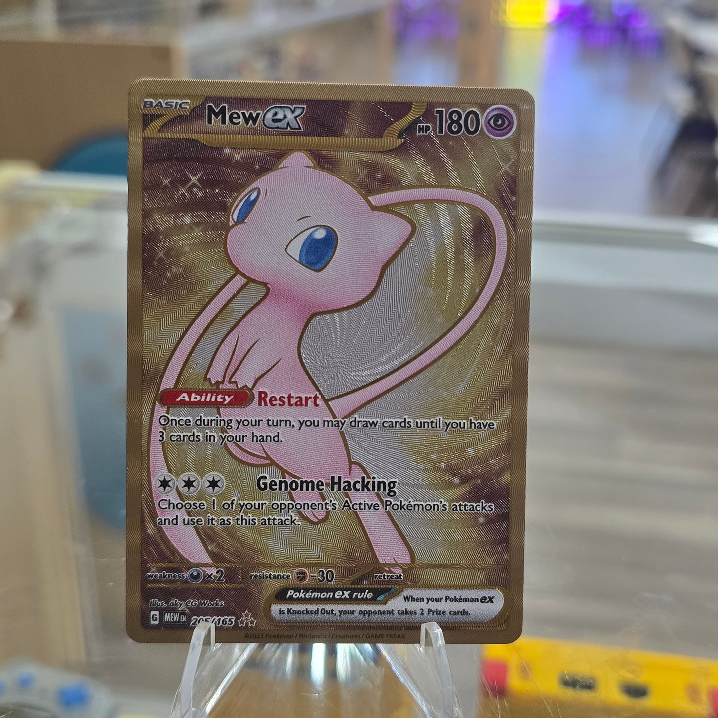 Mew ex - 205/165 (151 Metal Card) - SV: Scarlet & Violet 151 (NM)
